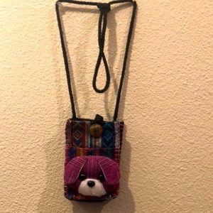 Hand made on cotton bag.